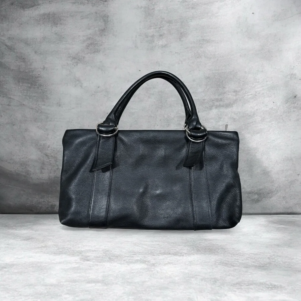 Express Designer Studio Black Pebbled Genuine Leather Handbag Purse - Picture 2 of 4